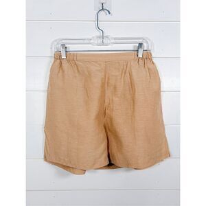 Lunya Good In Bed Womens Linen Silk Blend Pajama Shorts Dusty Rose Pink Medium